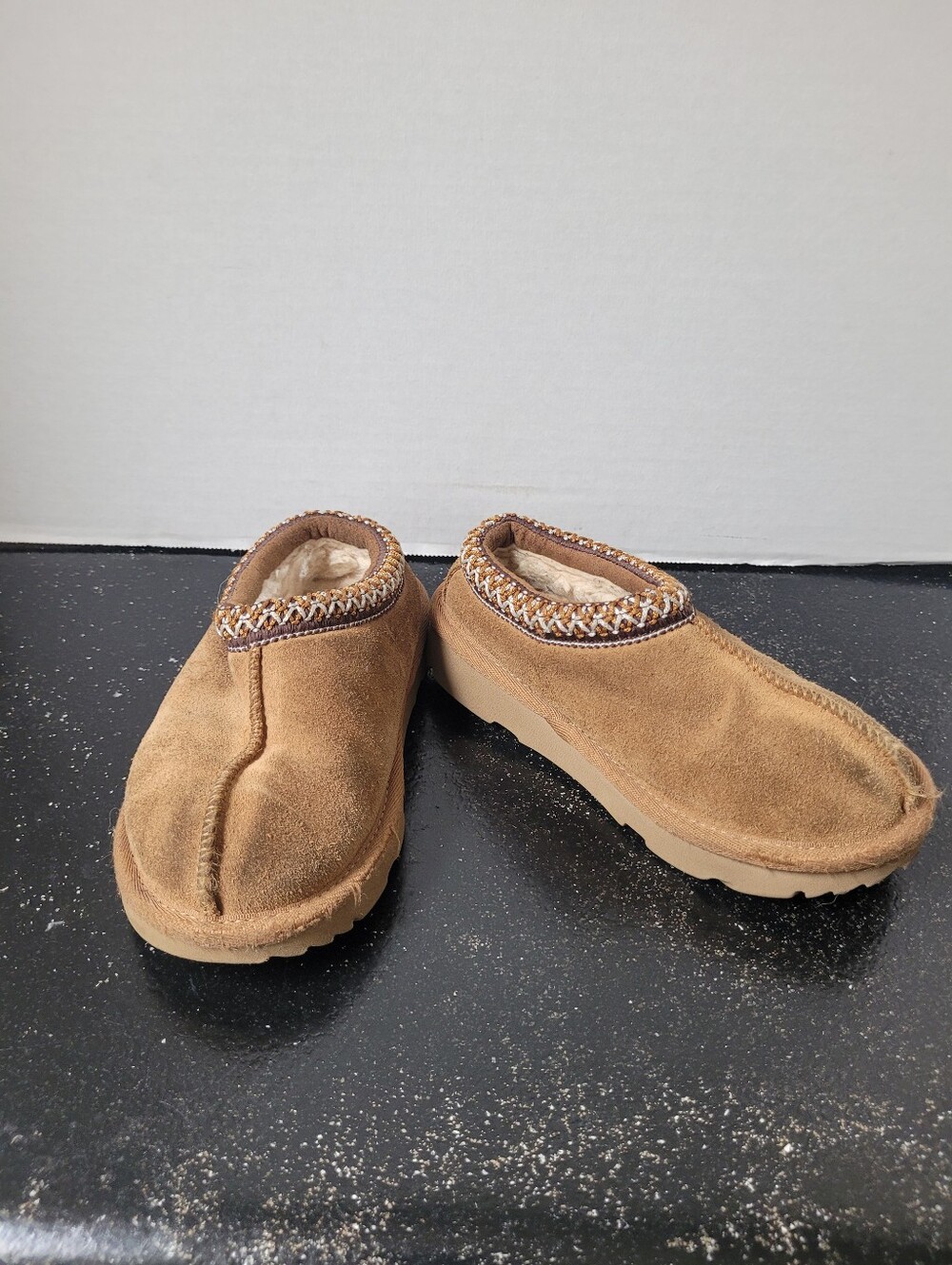 Kid's Ugg Slip-On Suede Comfort Clog - Brown